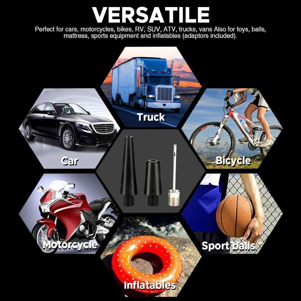 Compresseur d’Air Double Cylindre SHREESAMP avec Kit de réparation 12V -150PSI – مضخة هواء مزدوجة الأسطوانة مع أدوات التصليح - تنزوت