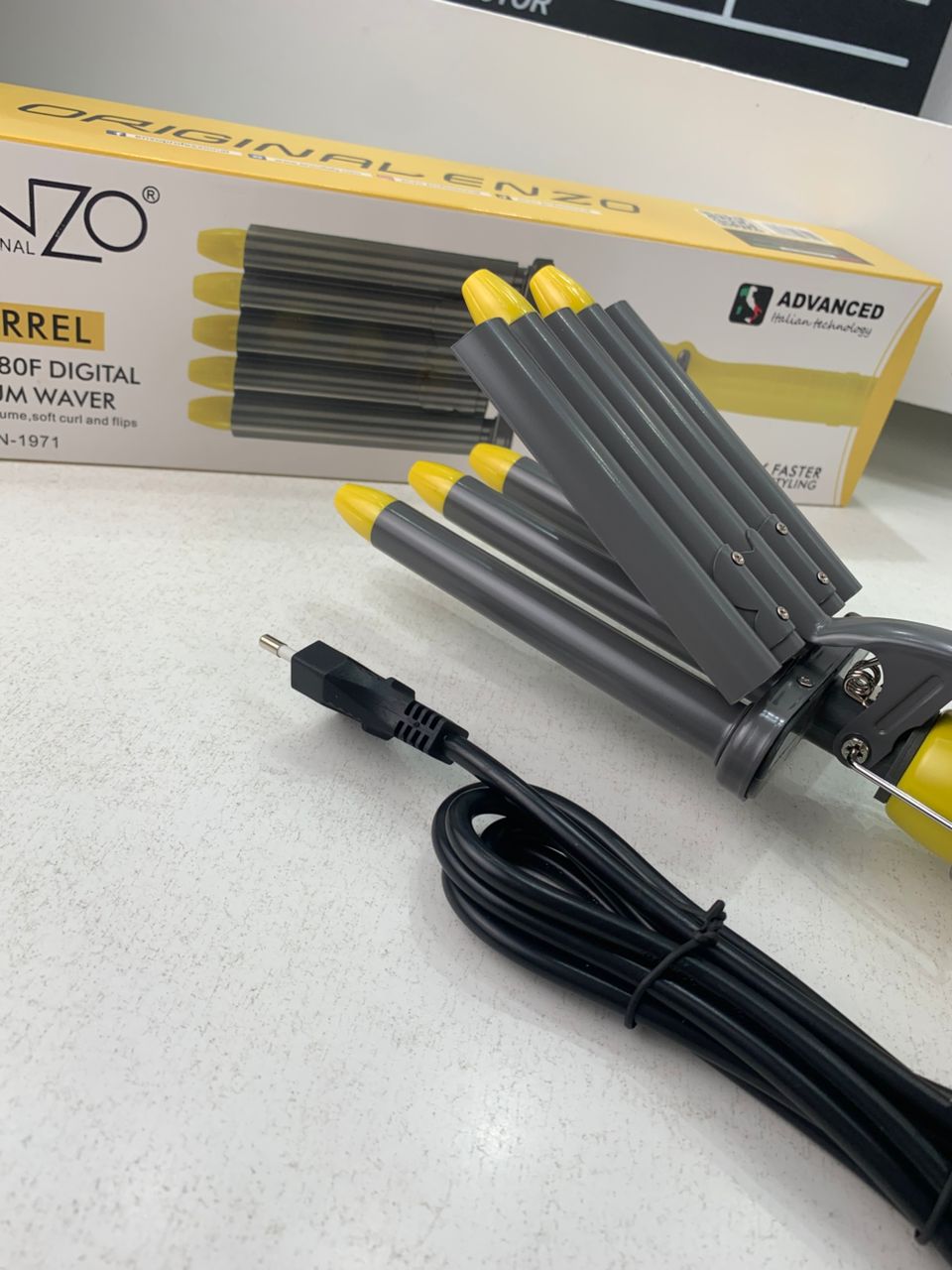 Enzo Fer à Friser Professionel en Céramique à 5 Barils – مجعد شعر أصلي من إينزو