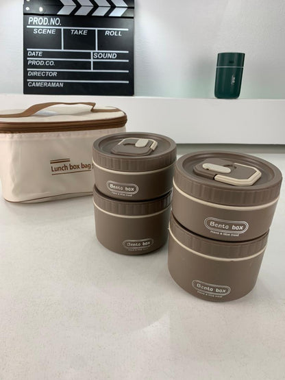 Lunch Box 4 étage avec Sac Isotherme Isolant – حافظة طعام حرارية 4 طبقات قابلة للاستخدام في الميكروويف تنزوت