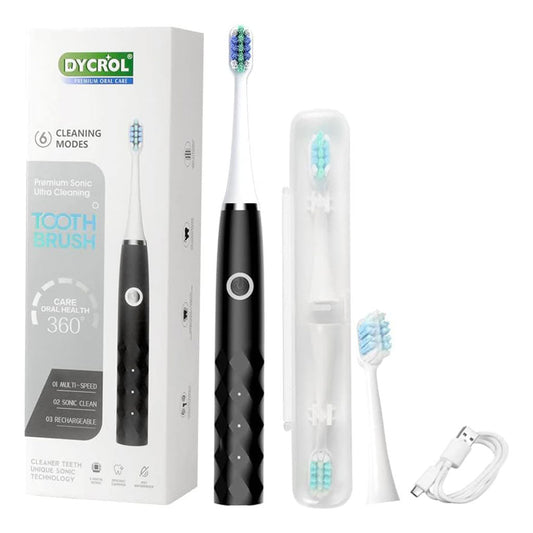 Brosse à dents électrique sonique 6 modes réglables avec 4 têtes – فرشاة أسنان تنزوت