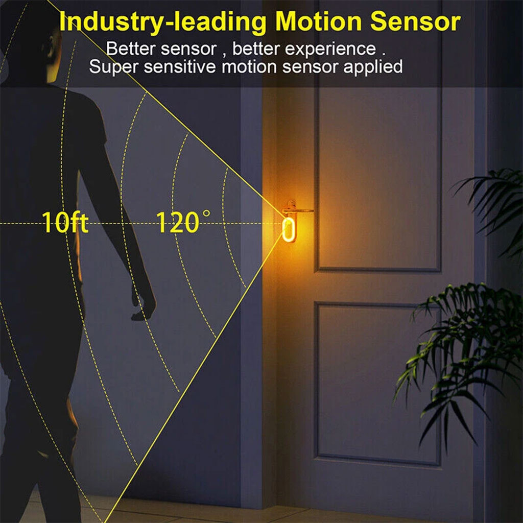 Veilleuse de porte en bois portable avec détecteur de mouvement – مصباح مقبض الباب