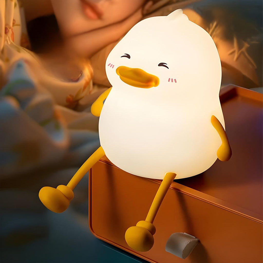 Veilleuse en Silicone Forme Canards pour Chambre d’enfant Rechargeable
