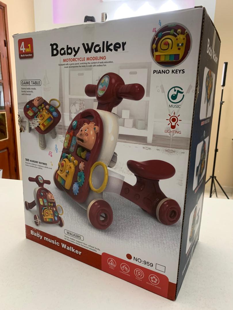 Trotteur 3en1 avec Musique et Lumières Baby Walker – دراجة أطفال ومشاية موسيقية