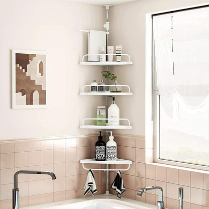 Étagère de douche d’angle à 4 niveaux réglable 260cm – رف حمام قابل للتعديل تنزوت