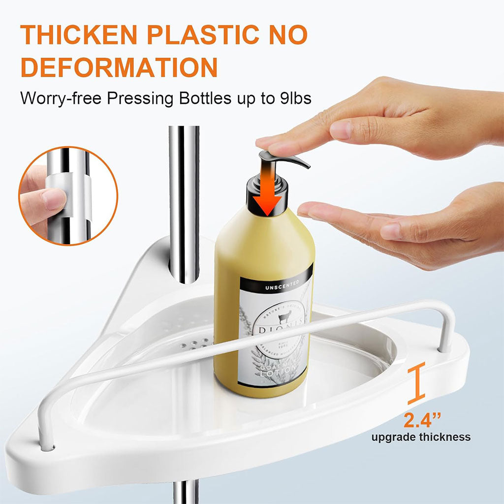 Étagère de douche d’angle à 4 niveaux réglable 260cm – رف حمام قابل للتعديل تنزوت