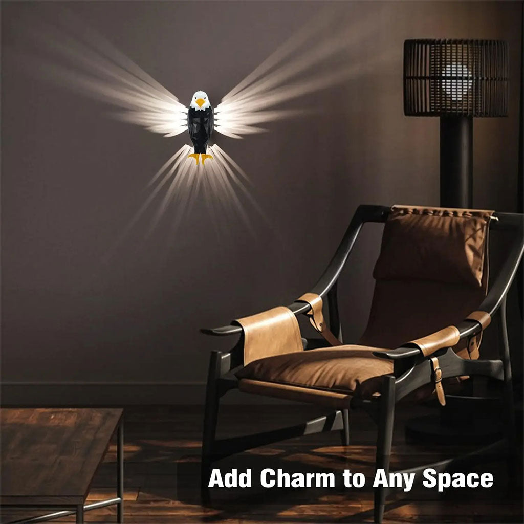 Applique murale LED en forme d’aigle à tête blanche Rechargeble avec Télécommande – مصباح ديكور على شكل نسر