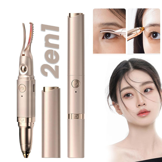 Recourbe-cils chauffant et tondeuse à sourcils 2 en 1 – جهاز تقويم الرموش تنزوت