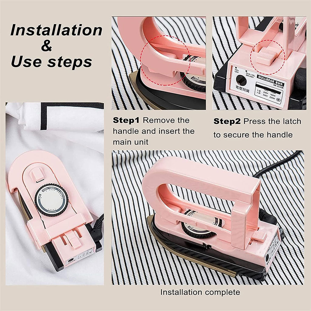 Mini Fer à Repasser Portable avec Température Réglable – مكواة ملابس محمولة