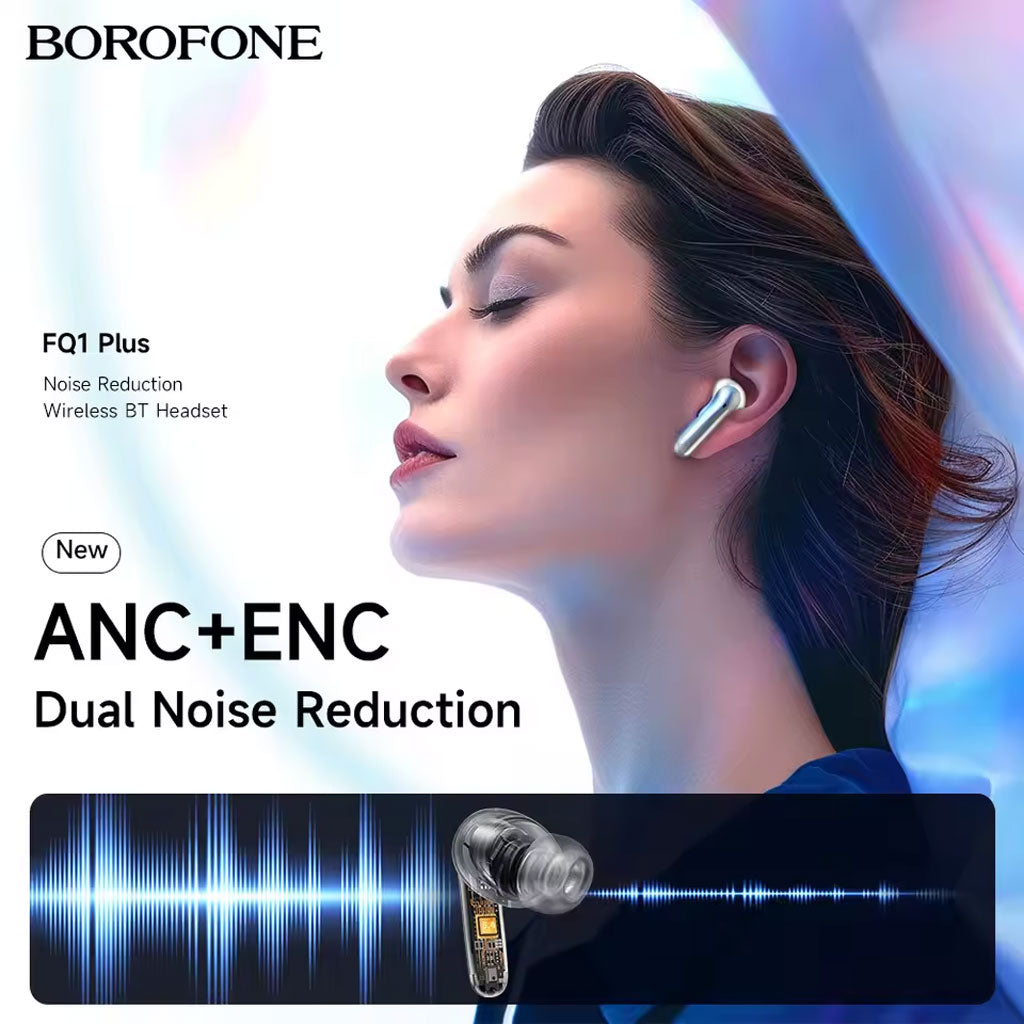 Écouteurs sans fil Bluetooth V5.4 FQ1 Plus ANC BOROFONE – سماعات أذن لاسلكية
