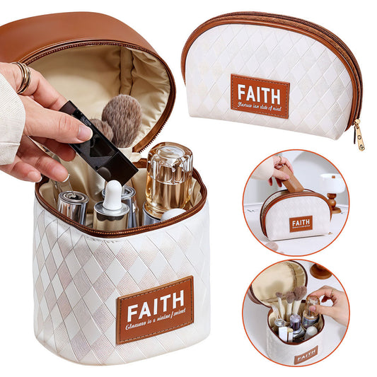 Trousse de maquillage 2en1 compacte avec plusieurs compartiments تنزوت