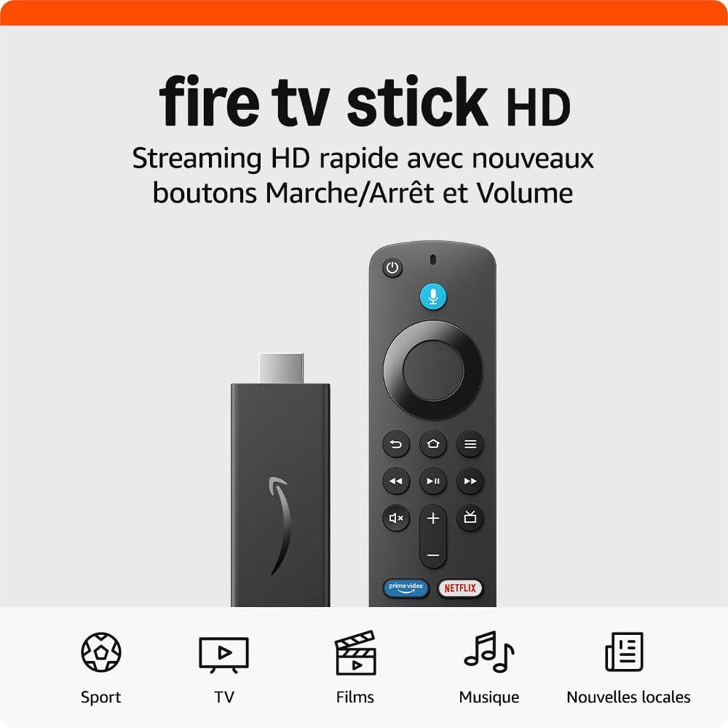 Amazon Fire TV Stick HD (Nouvelle génération) Wifi 5 – جهاز لتحويل التلفاز إلى واجهة ذكية