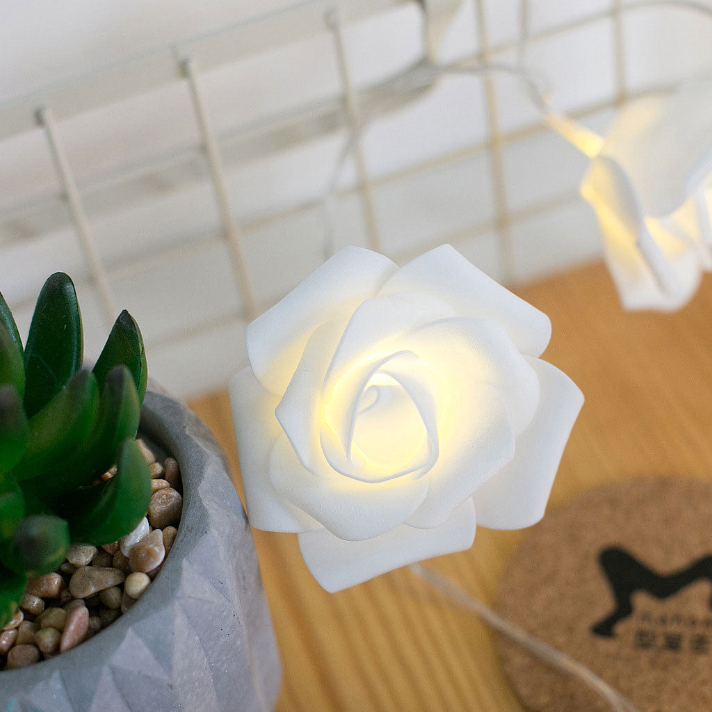 Guirlande Fleurs à 10 Pcs - 2m - Branchement direct avec secteur décoration idéale pour chambre