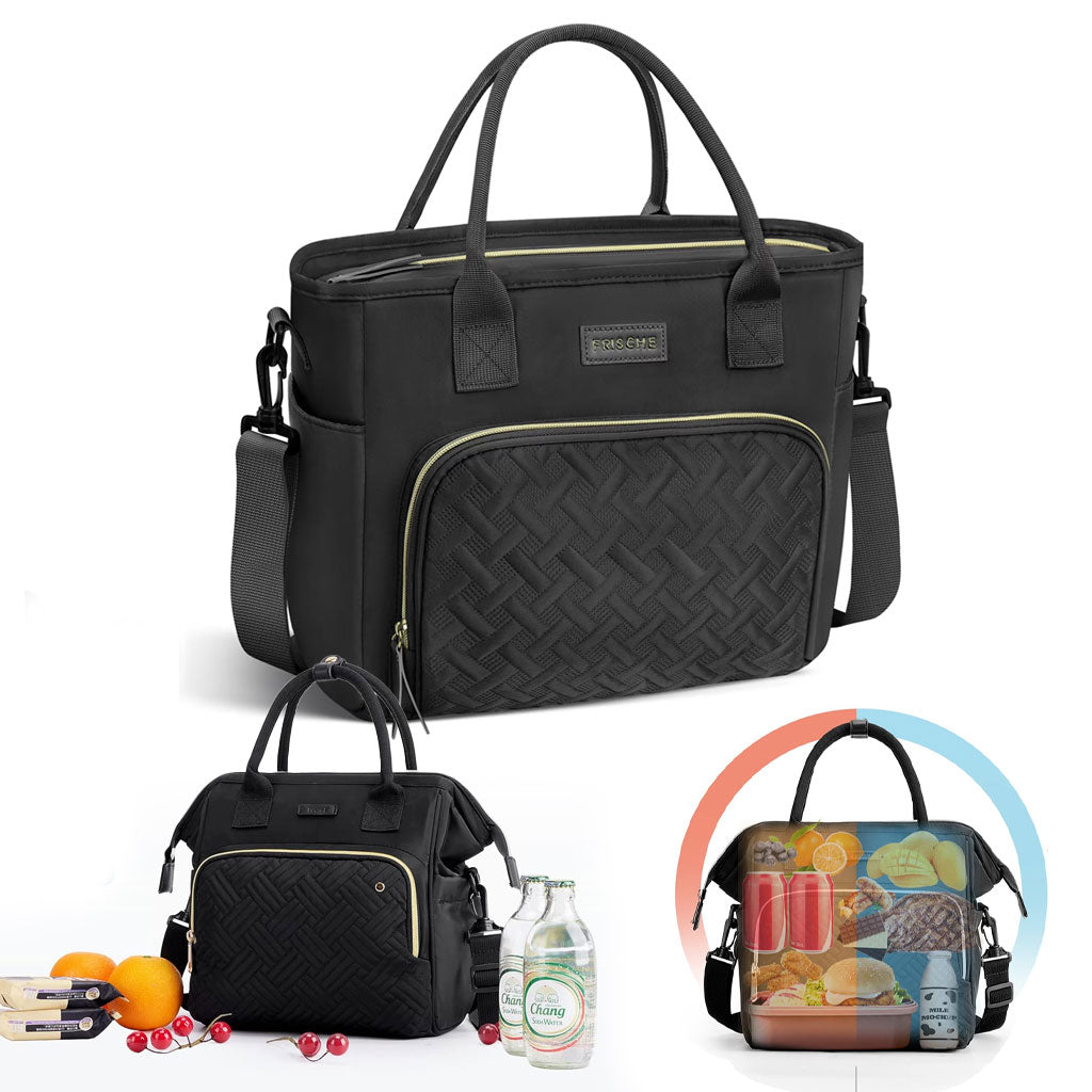 FRISCHE Sac à Lunch Isotherme pour femmes à grande capacité 18L – حقيبة طعام حافظة للحرارة والبرودة تنزوت