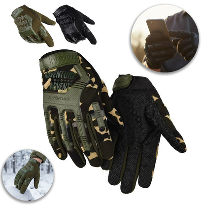 PACK Casque Moto avec Lunettes Amovibles + Gants Anti-dérapants avec conception d’amortissement
