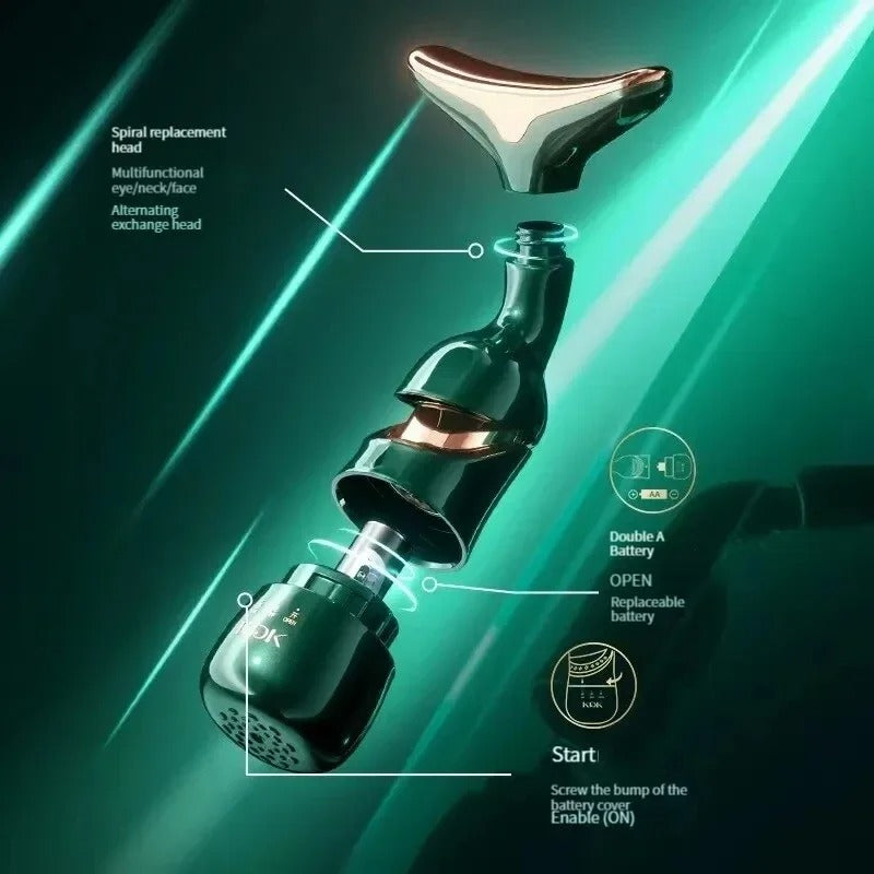 Appareil de levage du visage 3 en 1 Soin des Yeux et du Cou, Anti-Rides – جهاز تدليك الوجه