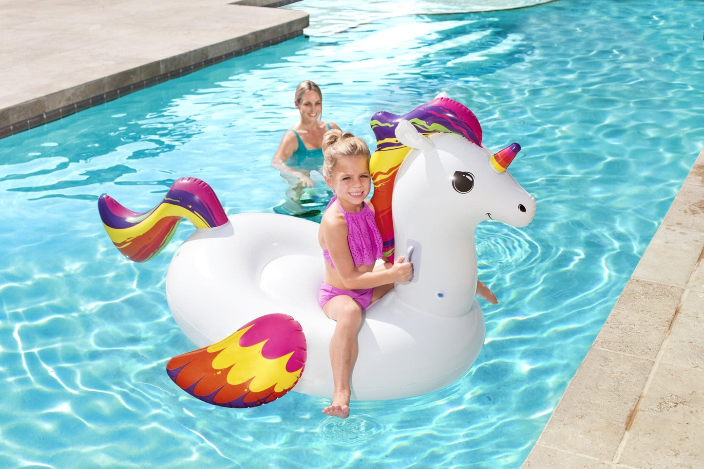 Bouée Gonflable Motif Licorne Pour Enfants 150 x 117 cm Bestway 41114