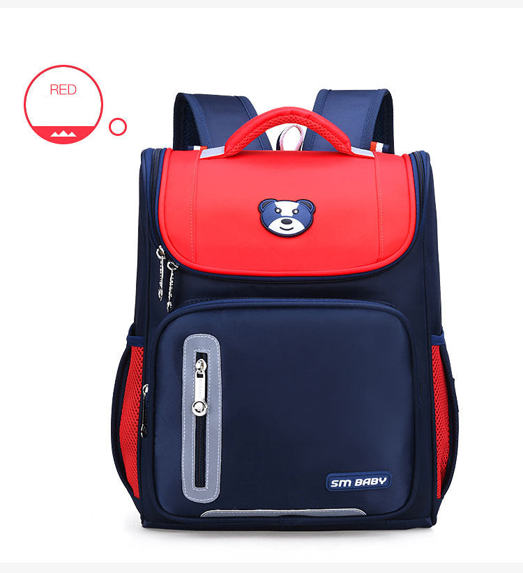 Sac à Dos orthopédique d’école primaire pour Enfant Garçon et Fille Étanche – Rouge