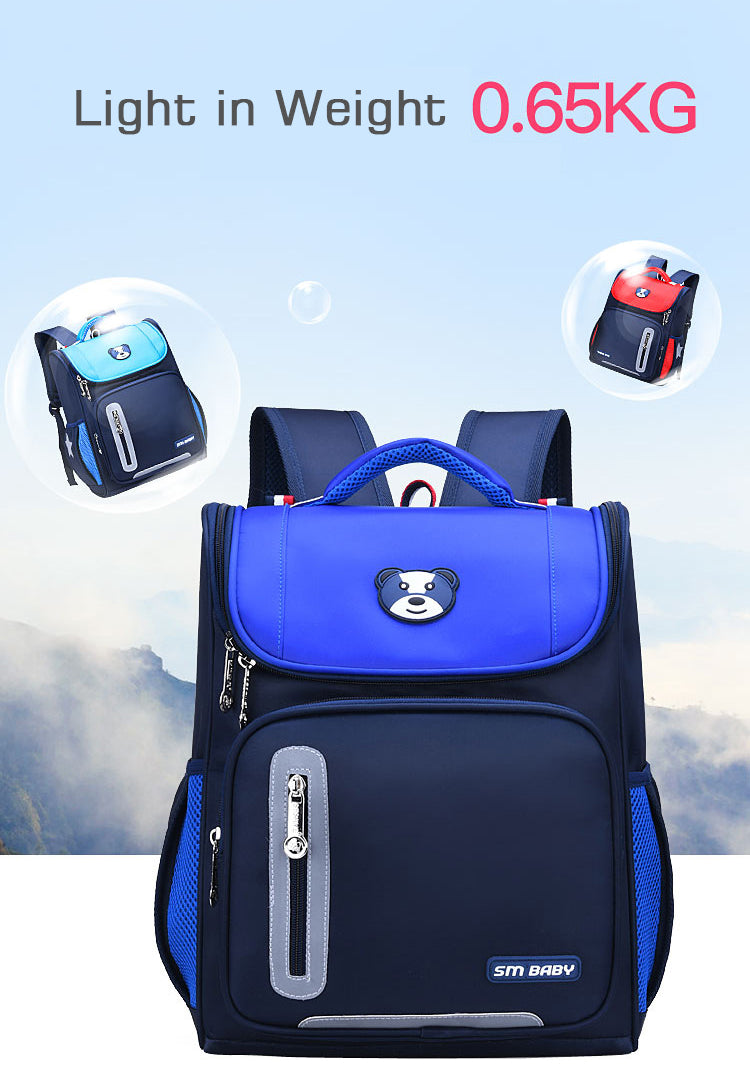 Sac à Dos orthopédique d’école primaire pour Enfant Garçon et Fille Étanche – Bleu