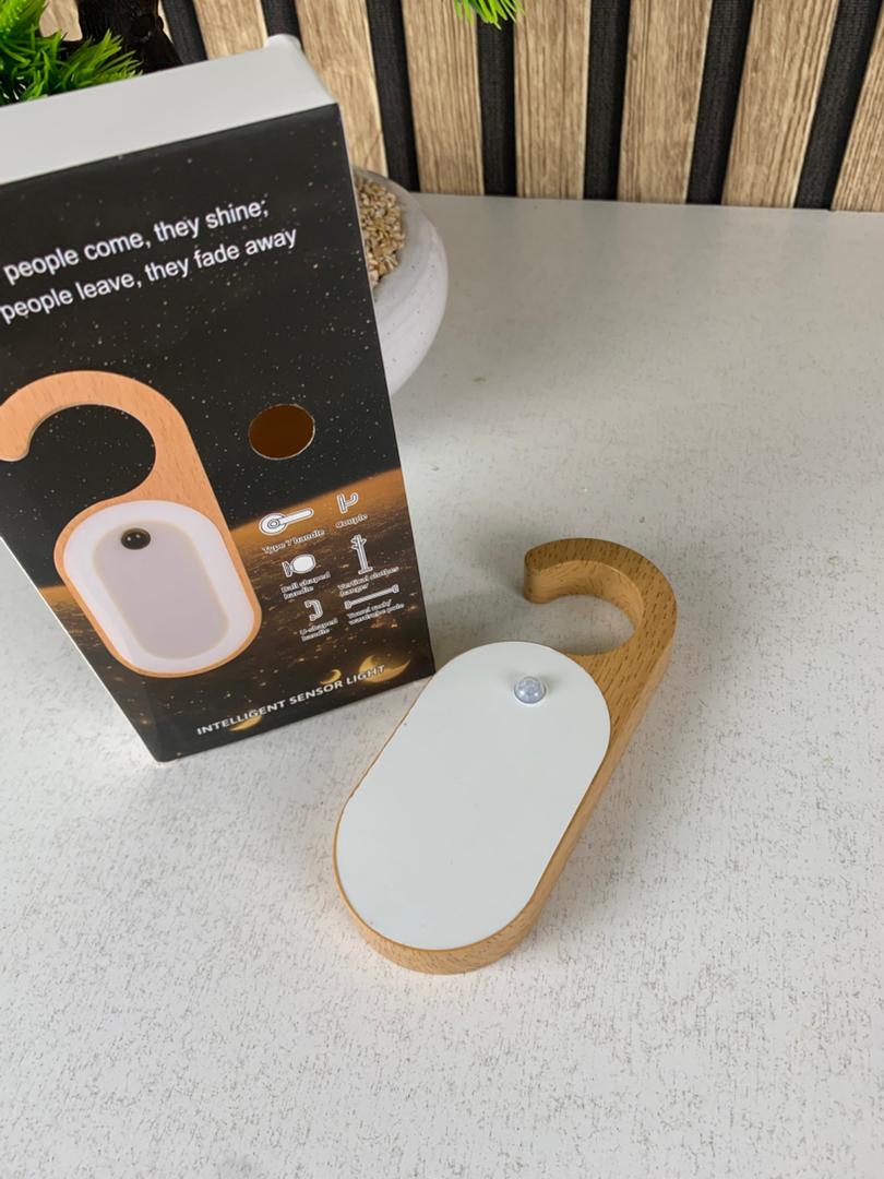 Veilleuse de porte en bois portable avec détecteur de mouvement – مصباح مقبض الباب