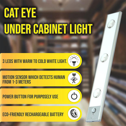 Lampe LED Rechargeable avec Détecteur De Mouvement Intérieur 3 Modes 40CM – مصباح مناطق ضيقة بعدة أوضاع - تنزوت