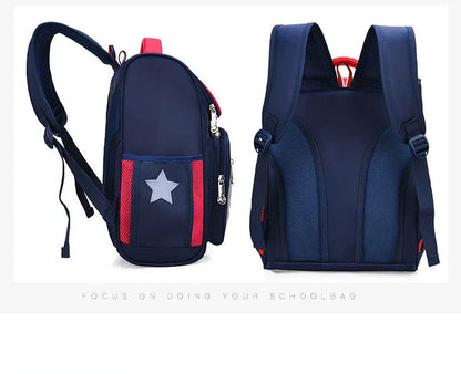 Sac à Dos orthopédique d’école primaire pour Enfant Garçon et Fille Étanche – Rouge