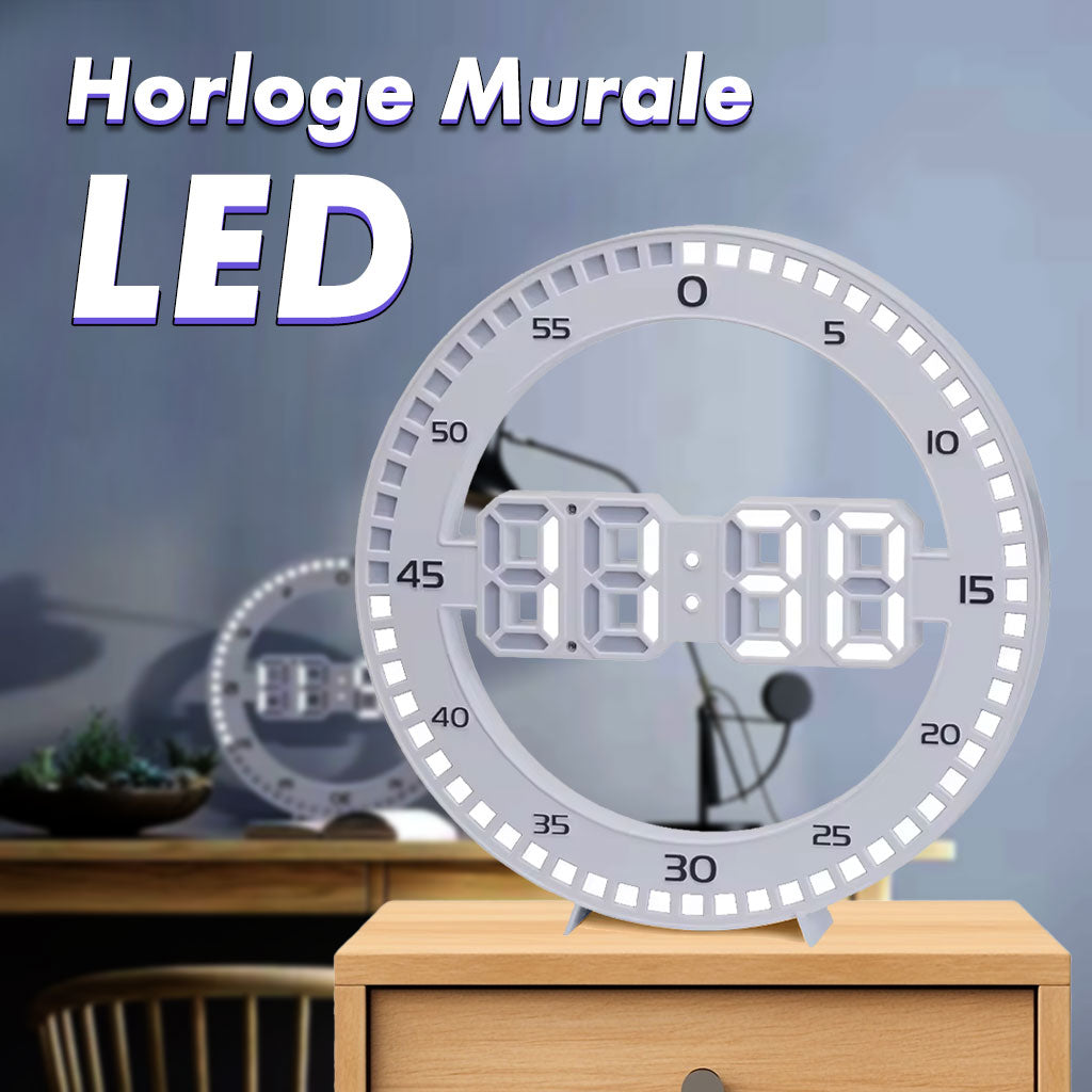 Horloge Murale et Réveil Affichage des Chiffres LED تنزوت