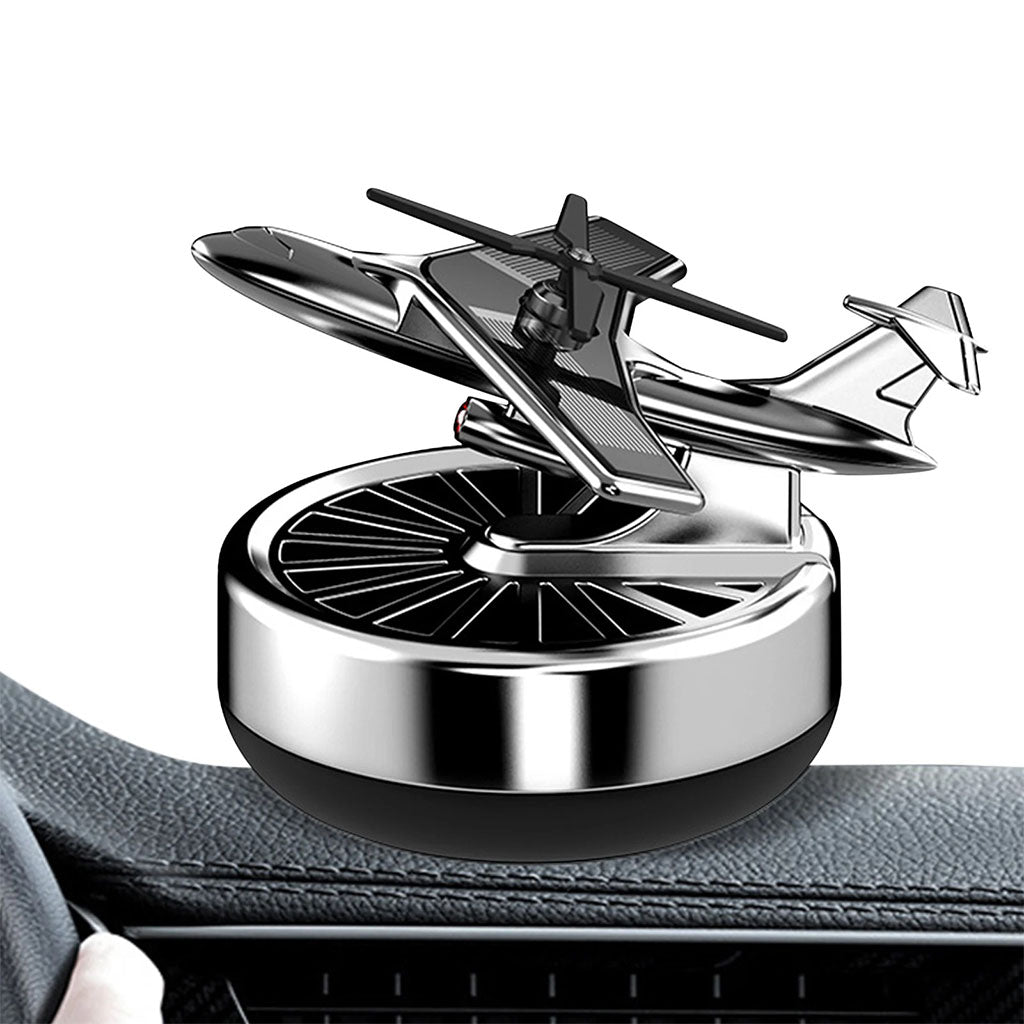 Diffuseur d’arome et parfum solaire rotatif pour Voiture Forme Avion + huile essentielle
