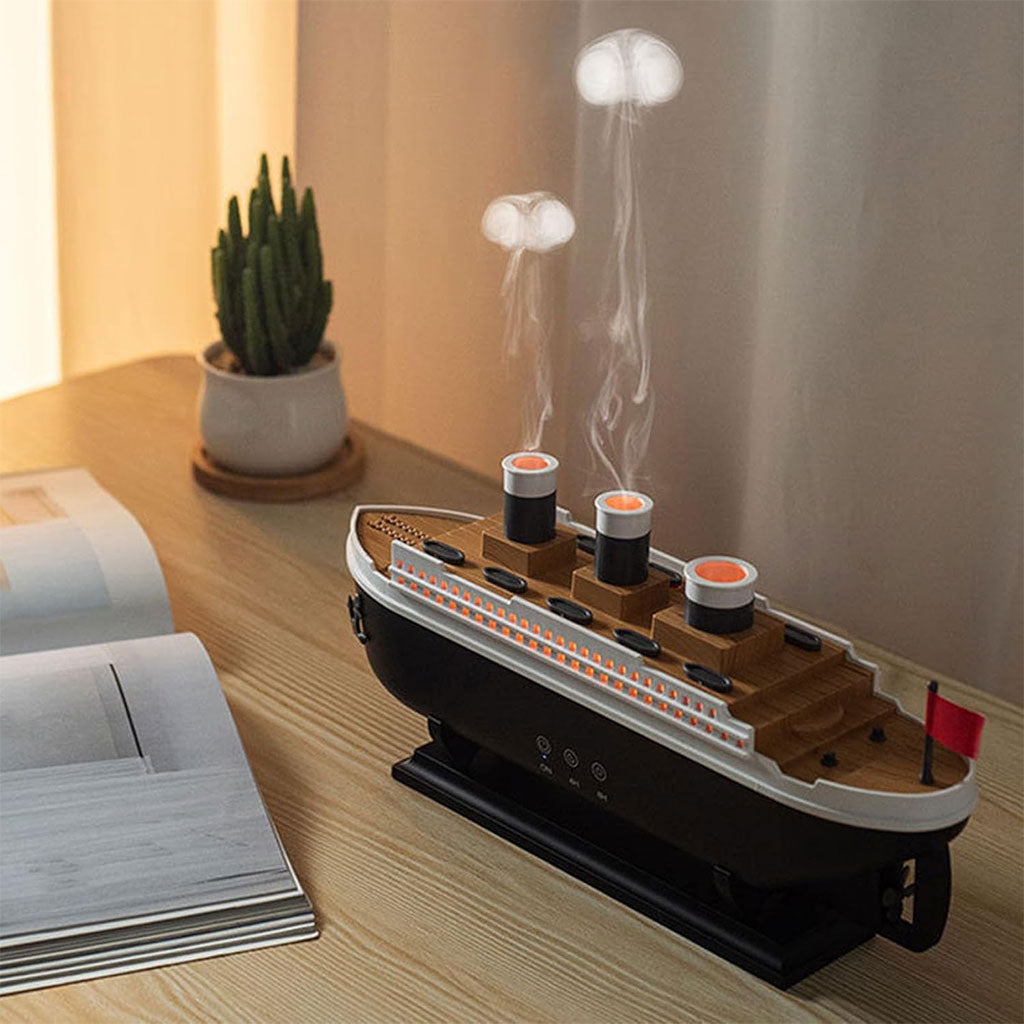 Bateau Jellyfish Diffuseur d’huiles essentielles 250ml avec télécommande – معطر جو على شكل باخرة