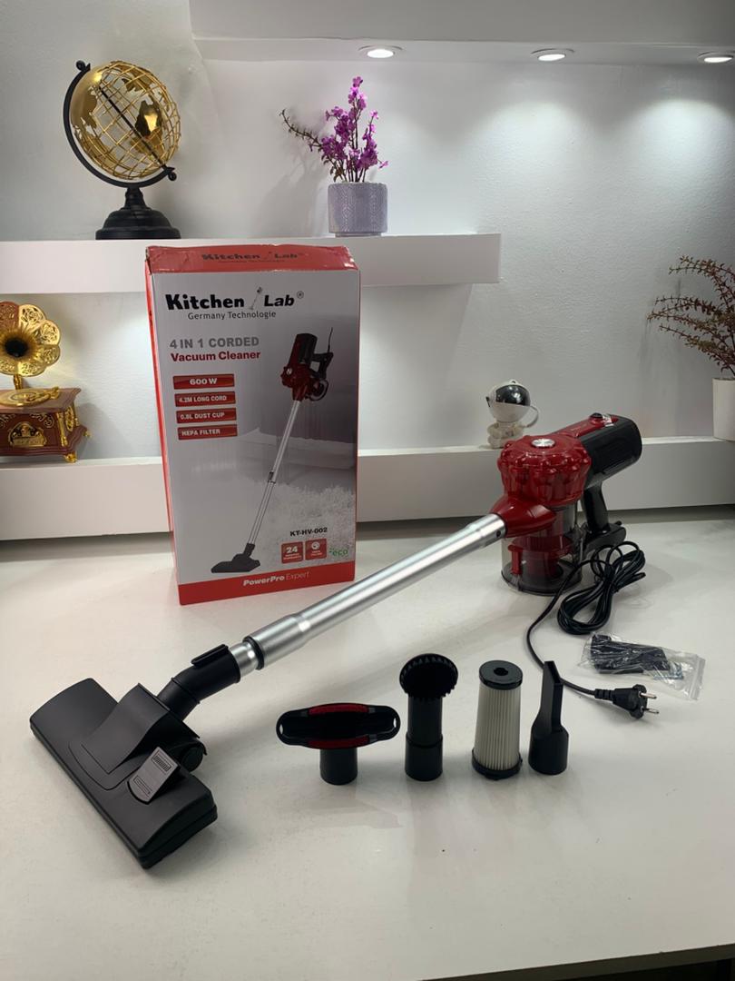 KitchenLab Aspirateur à main 4EN1 600W avec filtre HEPA – مكنسة أرضية كهربائية