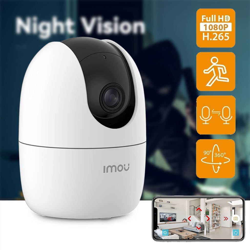 Caméra IMOU Ranger 2 3MP 2K avec fonction panoramique et inclinaison pour une couverture à 360° – كاميرة مراقبة ذكية
