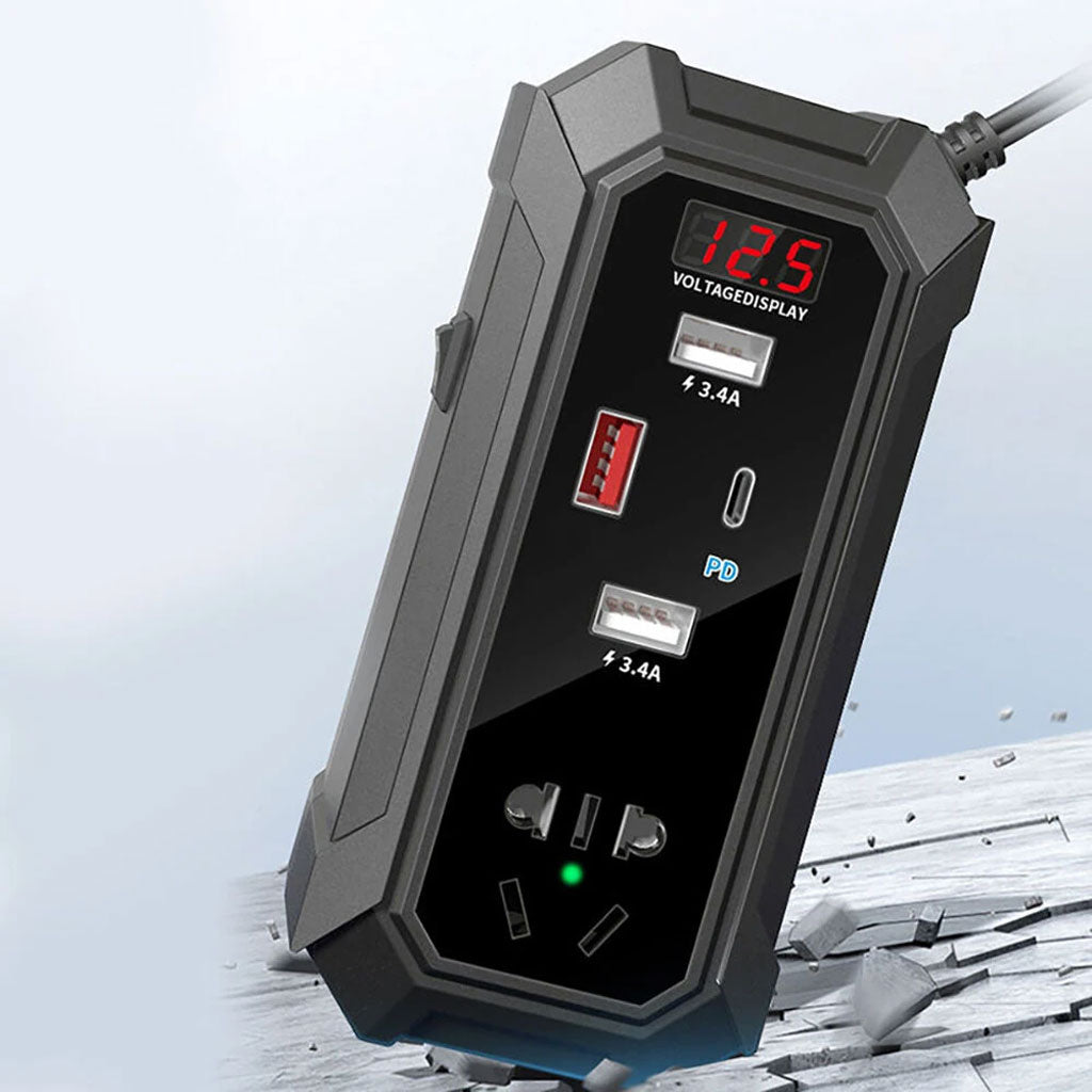 Inverter de voiture 12V 24V à 220V multiports super fast charge – محول التيار الكهربائي في السيارة