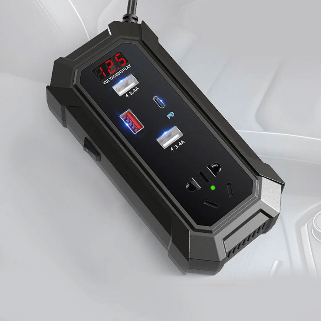 Inverter de voiture 12V 24V à 220V multiports super fast charge – محول التيار الكهربائي في السيارة