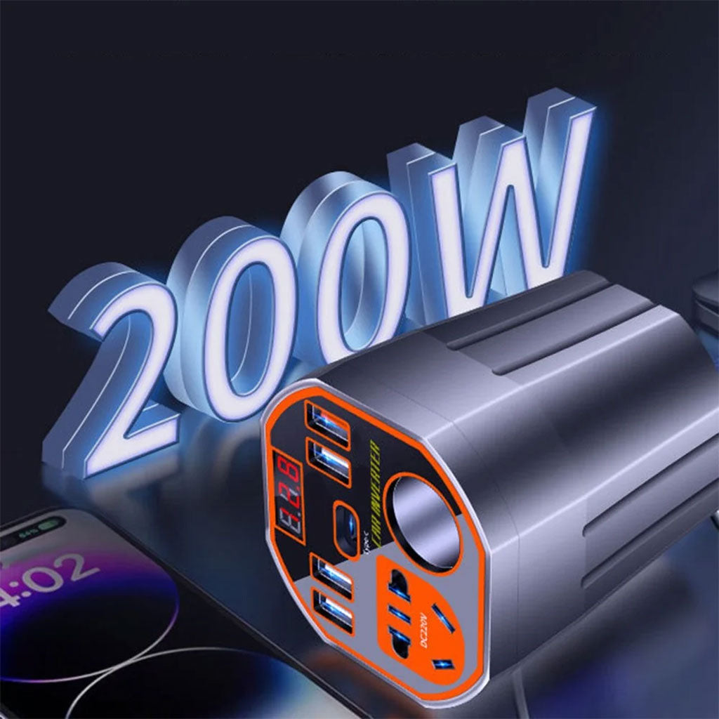 Convertisseur de Puissance pour Voiture 12V/24V vers DC220V Charge Rapide – محول التيار الكهربائي في السيارة