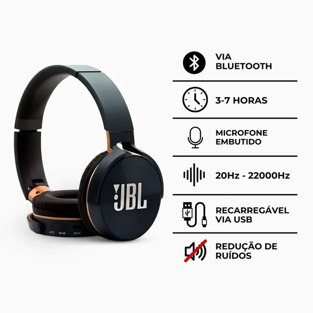 JBL Casque Bluetooth sans fil avec microphone JB950 – سماعات رأس لاسلكية