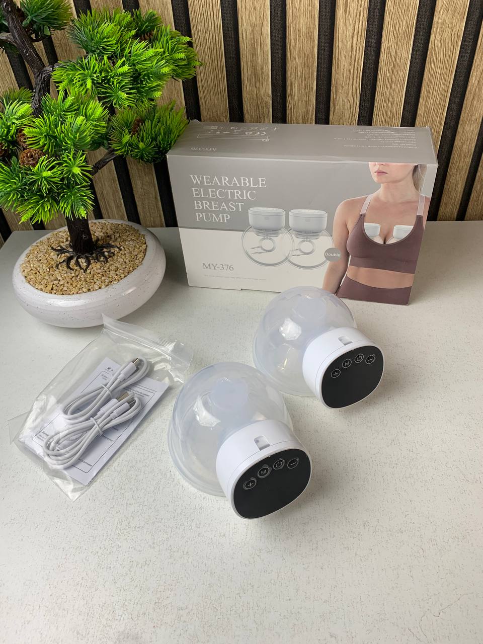 Double Tire Lait Electrique Mains Libres MY-376 3 Modes 9 Niveaux - جهاز إستخراج الحليب 2 قطع
