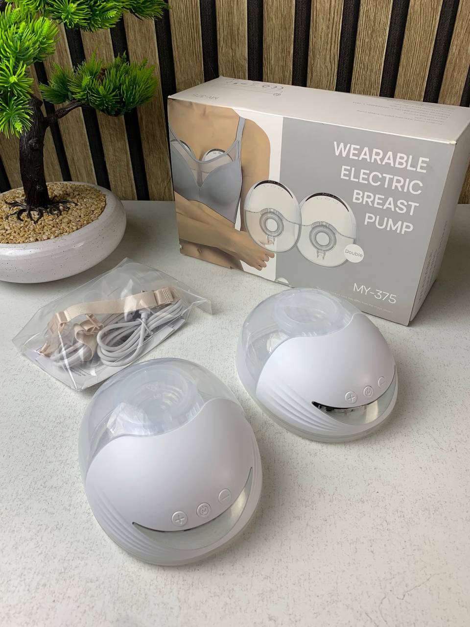 Double Tire Lait Electrique Mains Libres MY-375 4 Modes 12 Niveaux - جهاز إستخراج الحليب 2 قطع