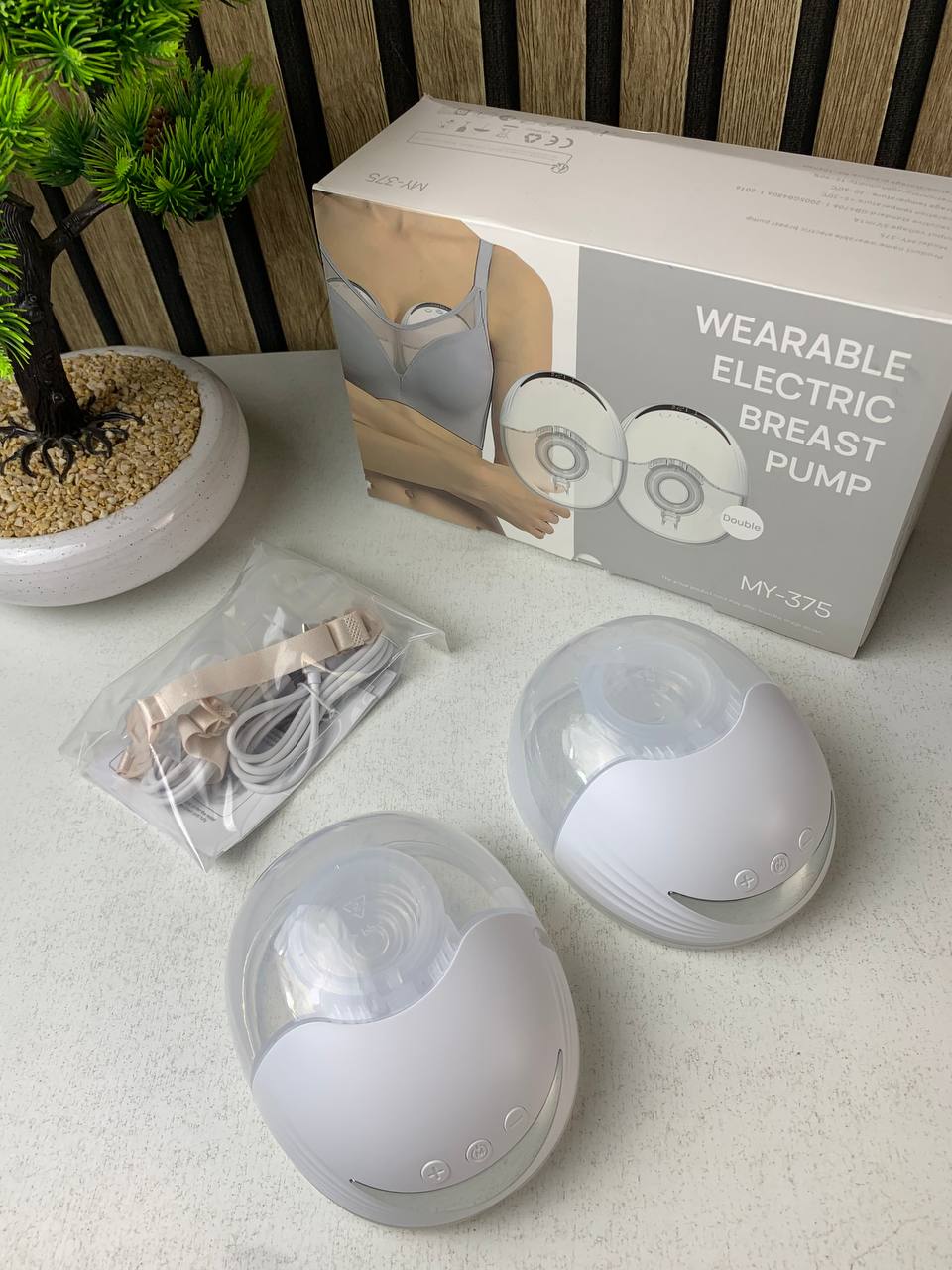 Double Tire Lait Electrique Mains Libres MY-375 4 Modes 12 Niveaux - جهاز إستخراج الحليب 2 قطع