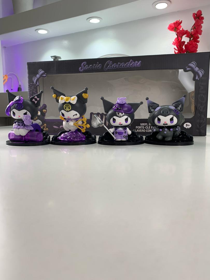 Ensemble Figurines 4pcs Collectible Kuromi – طقم مجسمات كورومي