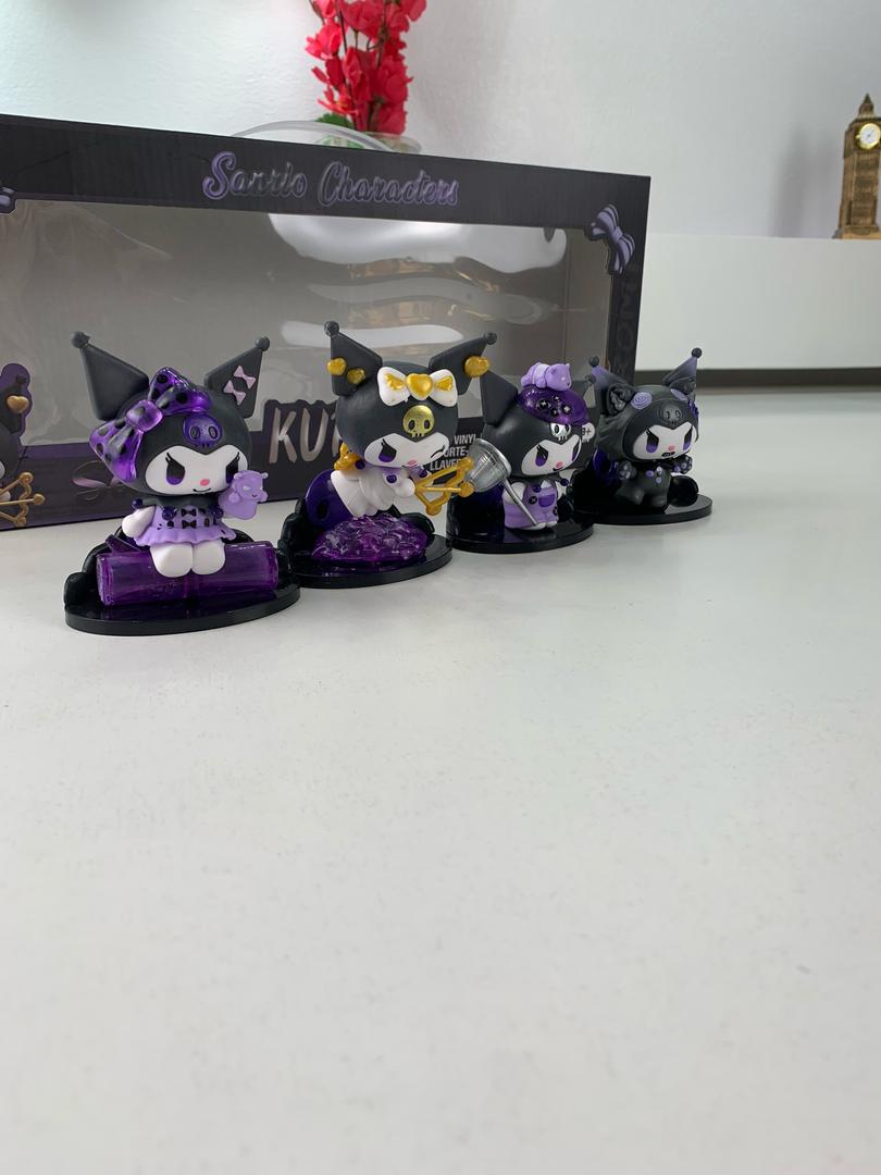 Ensemble Figurines 4pcs Collectible Kuromi – طقم مجسمات كورومي