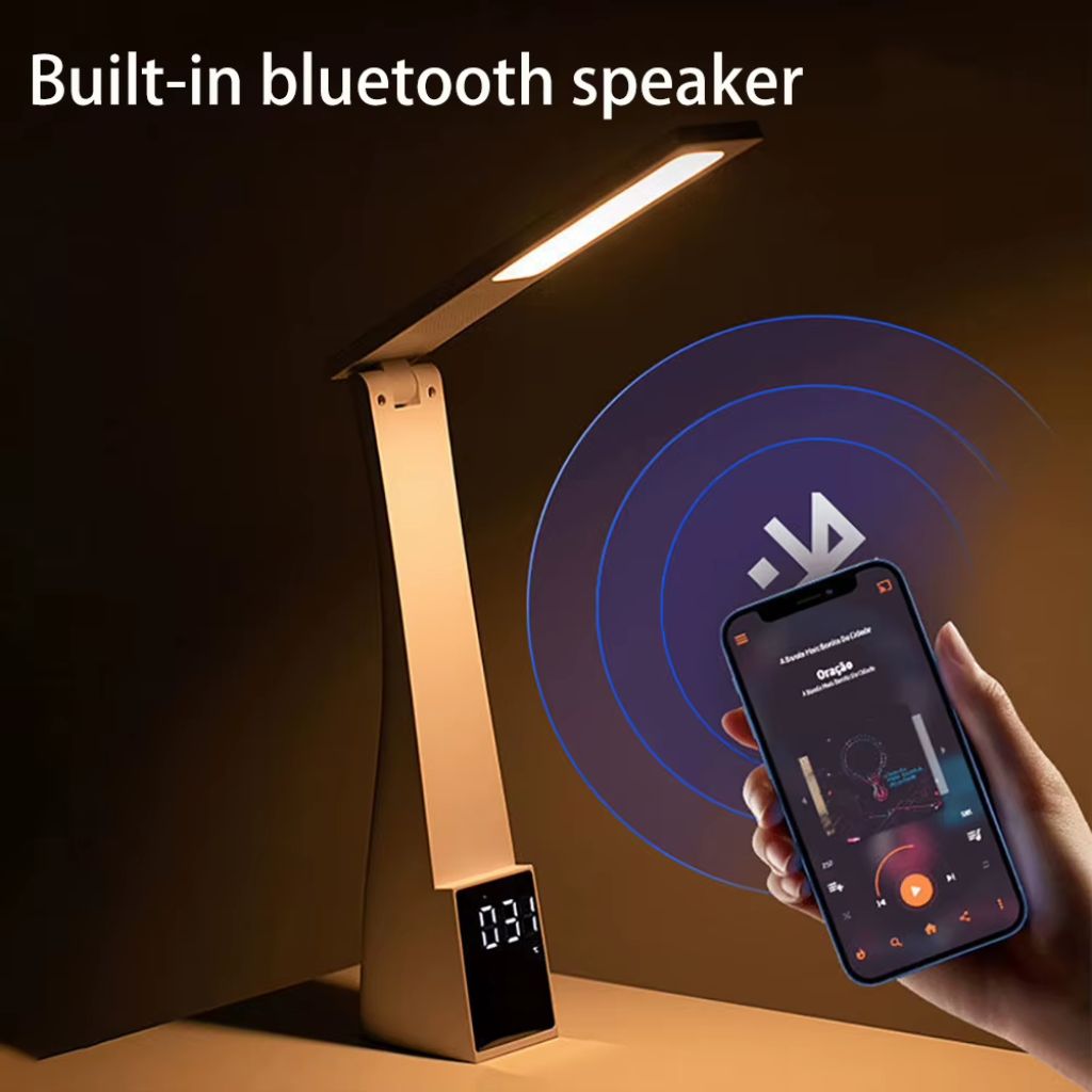 4en1 Lampe de Bureau LED et Haut-Parleur Bluetooth – مصباح مكتب و مكبر صوت
