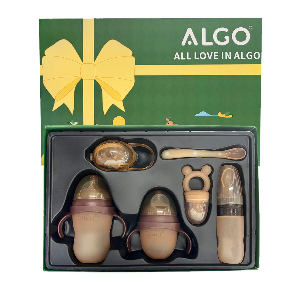 Ensemble pour bébé nouveau-né 6Pcs biberons en silicone sans BPA – طقم أدوات رضيع من السيليكون