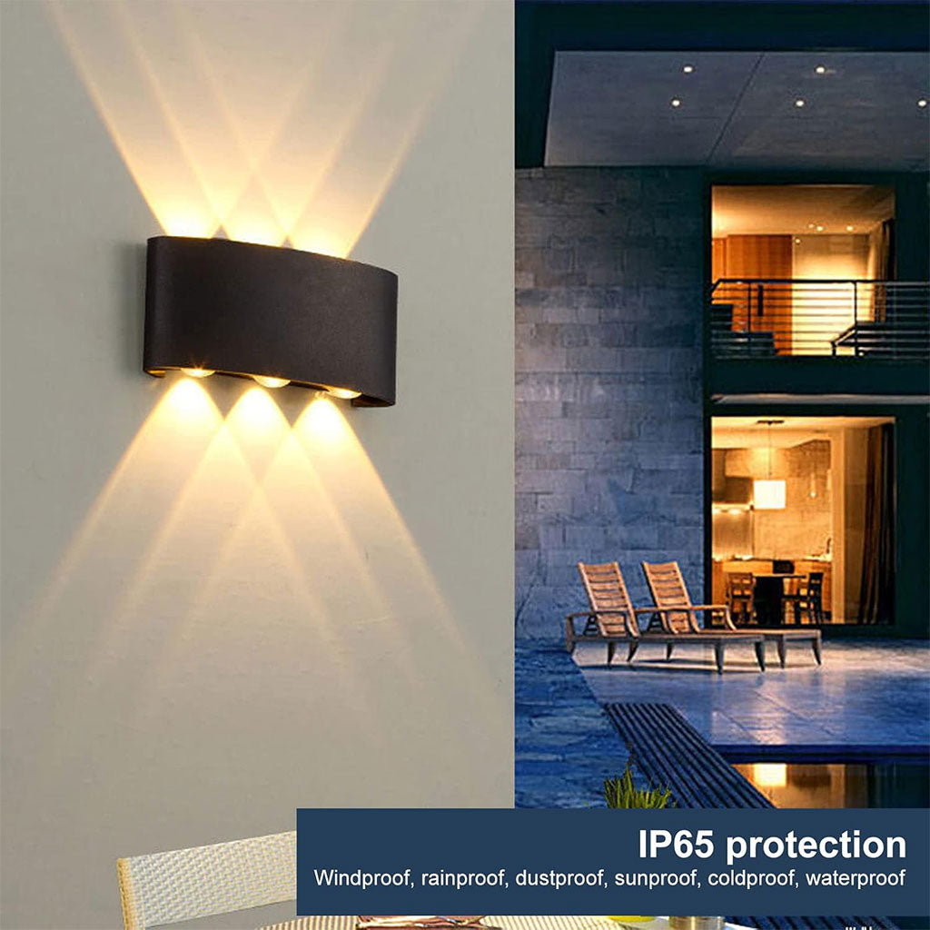 Applique Murale LED 6W D’Éclairage Extérieur 3 Lampes en PP