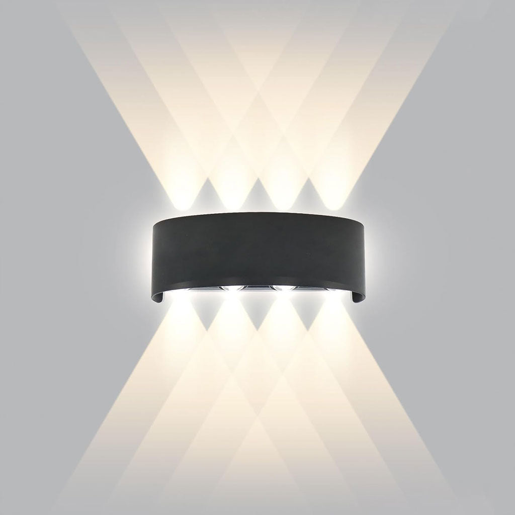 Applique Murale LED 8W D’Éclairage Extérieur 4 Lampes en PP - PACK 2 PCS