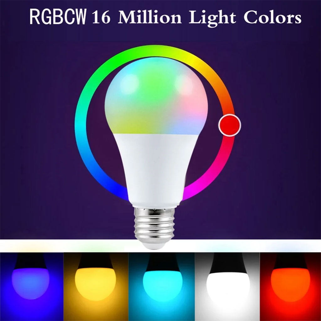 Ampoule LED RGBW E27 à intensité variable 16 couleurs – مصباح بأضواء ملونة