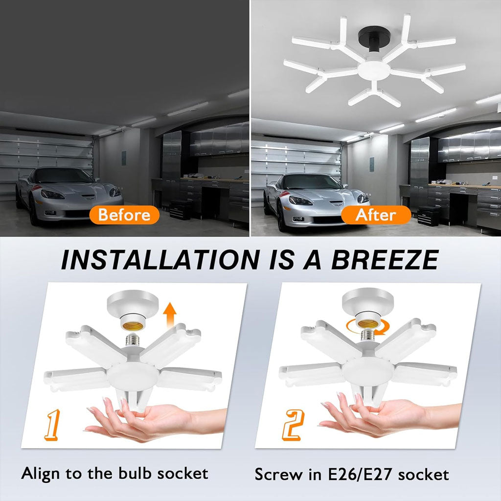 Lampe LED à visser déformable ultra lumineuse 6500K