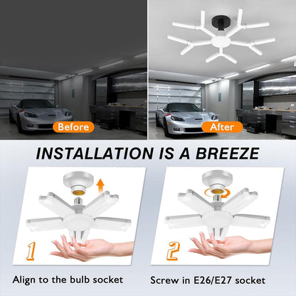 Lampe LED à visser déformable ultra lumineuse 6500K