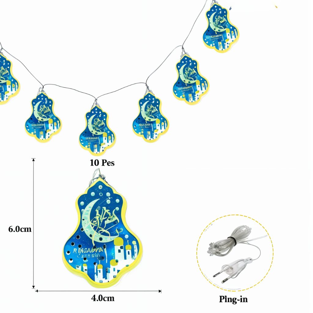 Guirlande Lumineuse Ramadan Kareem 3m 10pcs – سلسلة مصابيح رمضان