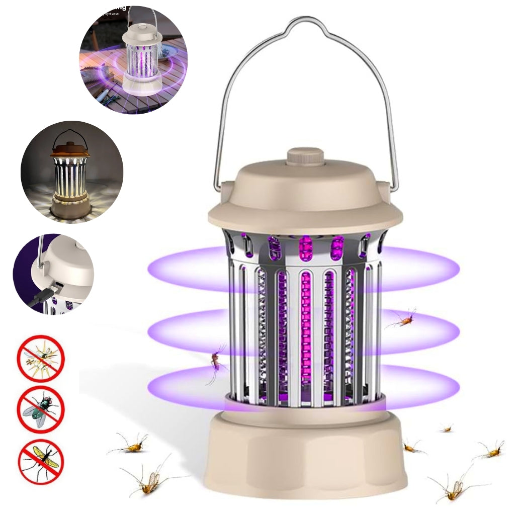 lanterne anti-moustique et lamp de camping 2in1 lumière 62 UV rechargeble