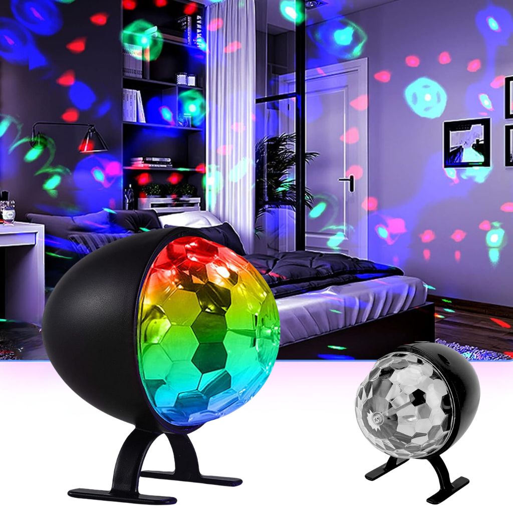 Boule magique rotative colorée RGB, lumière de scène تنزوت