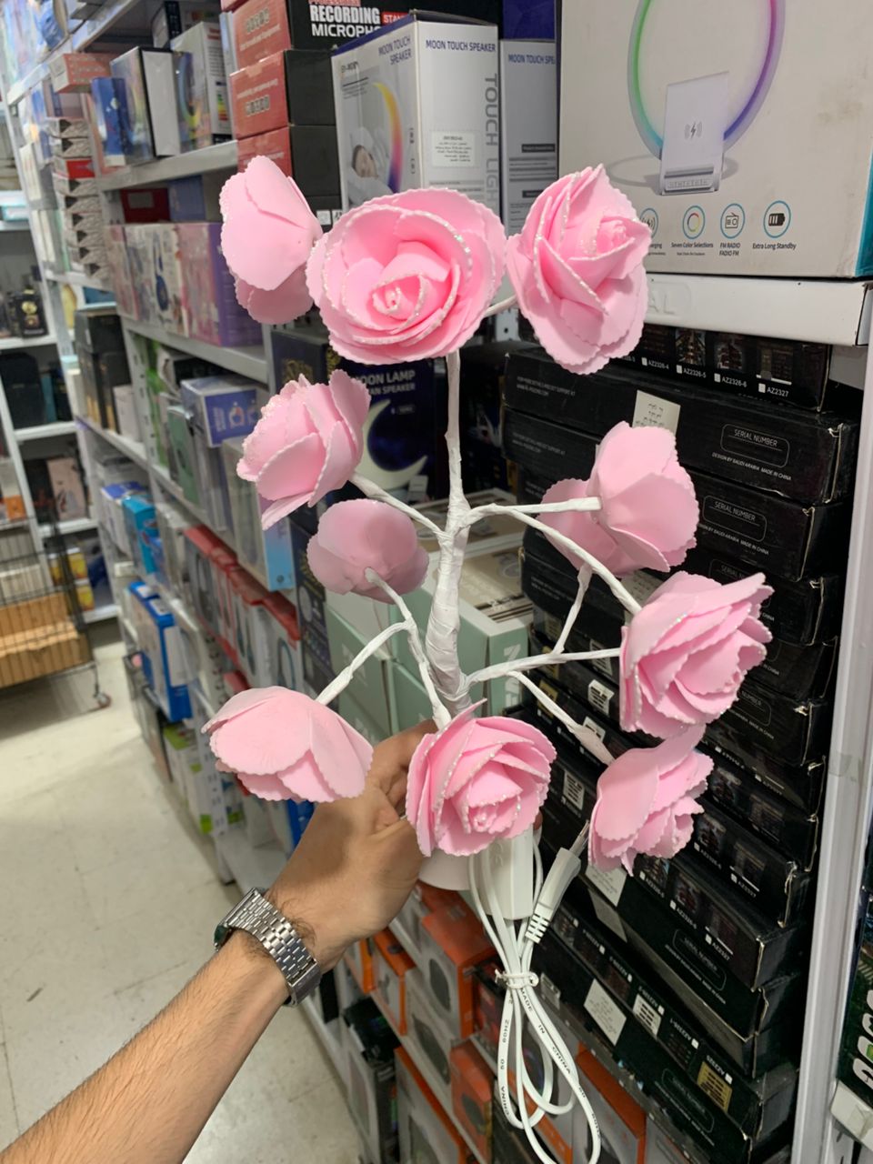 Lampe a chevet en forme D'Arbre à Fleur Lumineux